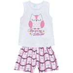 Pijama Kyly Bebê Feminino Estampa Coruja Brilha no Escuro