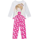 Pijama Manga Longa Kyly Infantil Feminino Tamanho 4-6-8