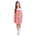 Vestido com Blusa Kyly Infantil 10 ao 16 - Laranja Neon