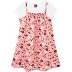 Vestido com Blusa Kyly Infantil 10 ao 16 - Laranja Neon