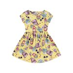 Vestido Fakini Infantil 10-12-14 - Amarelo