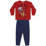 Conjunto Moletom Fakini Infantil Masculino Vermelho Tamanho 4 - 6 - 8