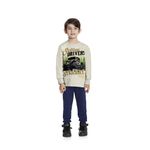 Conjunto Moletom Fakini Infantil Masculino Cinza Tamanho 4-6-8