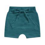 Bermuda Kiko e Kika Bebê Masculina P-M-G Azul Petróleo
