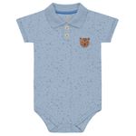 Body Gola Polo Kiko Baby Bebê Masculino RN ao G - Azul Claro