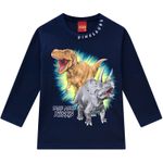 Camiseta Manga Longa Kyly 4-6-8 Azul Marinho - Dino