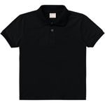 Camiseta Gola Polo Milon Infantil 4-6-8 - Preta