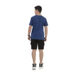 Camiseta Fakini Masculina 14 ao 18 - Azul - Folhagens