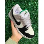 DUNK LOW BRANCO PRETO E CINZA 