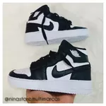 Tênis Botinha Jordan Preto e Branco