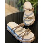 Papete Yasmin - Branco com Dourado
