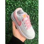 Nike Air Force Infantil- Branco com Rosa 