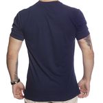 Camiseta Masculina Manga Curta Algodão Premium Gola Redonda - Azul Marinho