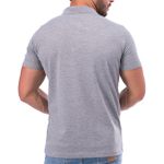 Camiseta Polo Masculina Algodão Básica Lisa Premium - Cinza