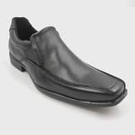 Sapato Social Tradicional Em Couro Soft Comfort Calcar liso - Preto