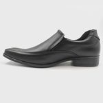 Sapato Social Tradicional Em Couro Soft Comfort Calcar liso - Preto