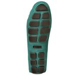 Mocassim Feminino Drive Casual Em Couro Nobuck - Verde Turquesa