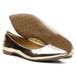 Sapatilha Bico Fino Casual Comfort Dia A Dia - Ouro Light