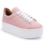 TÊNIS CASUAL SOLADO PLATAFORMA FEMININO - ROSA