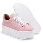 TÊNIS CASUAL SOLADO PLATAFORMA FEMININO - ROSA