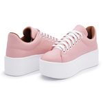 TÊNIS CASUAL SOLADO PLATAFORMA FEMININO - ROSA