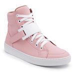 TÊNIS CANO ALTO FITNESS CASUAL ACADEMIA FEMININO - ROSA