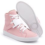 TÊNIS CANO ALTO FITNESS CASUAL ACADEMIA FEMININO - ROSA