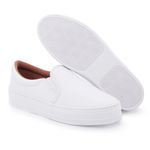 Tênis Slip On Iate Casual Solado Caixa Estilo Feminino - Branco