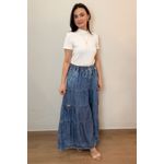 Saia Alice jeans longa