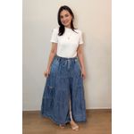 Saia Alice jeans longa