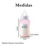 Mamadeira anti-cólica 330ml - Rosa - Philips Avent