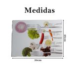 Tábua de vidro carne verduras legumes cozinha decoração 1 un