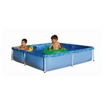 Piscina Retangular Estrutura De Ferro Infantil 1500L Mor