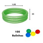 Piscina de Bolinha Banheira Inflável Verde - Mor