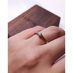Anel Solitário Ouro 18k