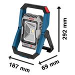 Refletor led à bateria Bosch GLI 18V-1900, 18V SB, 1900 lúmens