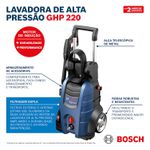 Lavadora de Alta Pressão GHP 220 2200 PSI 2100W 220V Bosch