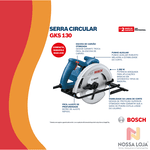 Serra circular GKS 130 110V + 1 disco de corte Bosch 