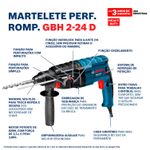 Combo Martelete GBH2-24 D + Esmerilhadeira GWS850 127V Bosch