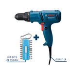 Parafusadeira Furadeira GSR 7-14 E 400W 127V e Kit 21 Bits Bosch