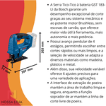 Serra Tico-Tico à bateria GST 183-LI SB c/1 lâmina Bosch