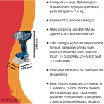 Chave de impacto à bateria GDS 18V-450 PC 18V SB Bosch