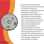 Disco de corte Standard for Metal 180x3mm centro reto Bosch