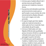 Broca para madeira Bosch 3 Pontas 3mm