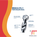 Broca para concreto Bosch CYL-1 Ø5x50x85mm