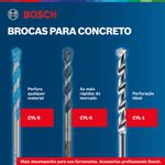 Broca para concreto Bosch CYL-1 Ø8x80x120mm