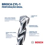 Broca para concreto Bosch CYL-1 Ø8x80x120mm