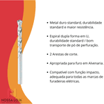 Broca para concreto Bosch CYL-1 Ø12 x 85 x 150 mm