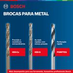 Broca Metal Aço Rápido HSS-Pointteq 1/8" Bosch