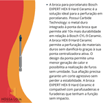 Broca P/ Porcelanato EXPERT HEX-9 Hard Ceramic 6x90mm Bosch